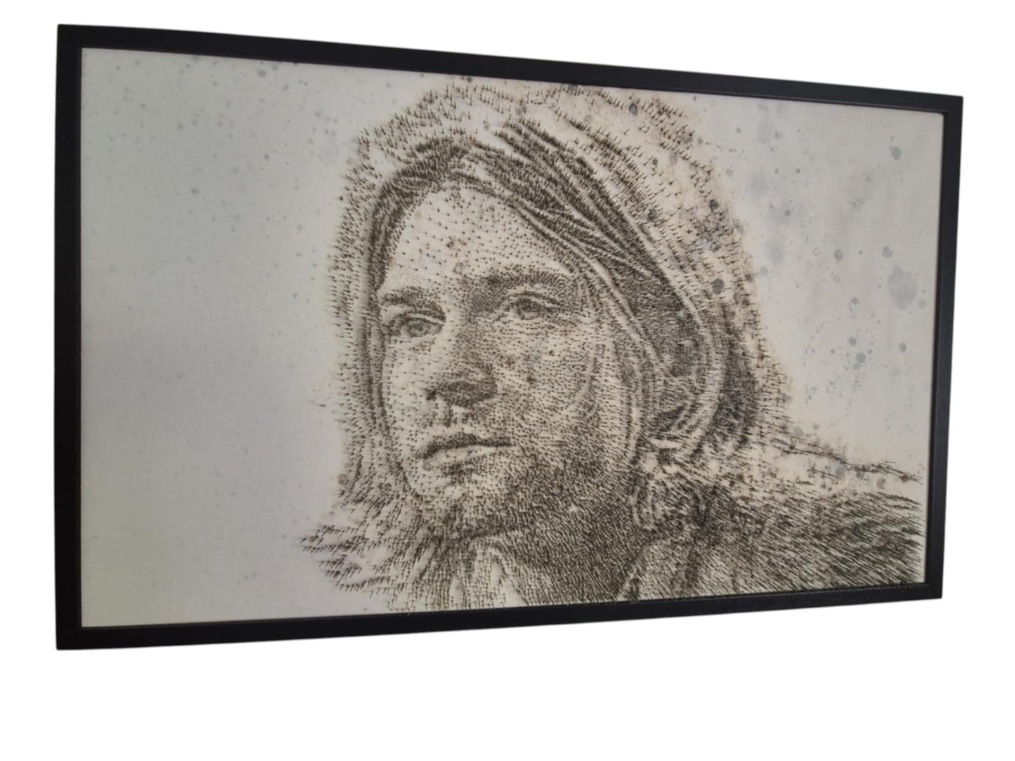 Kurt Cobain – Nirvana Portrait by George Wolberg | Steel Pin Art on Canvas