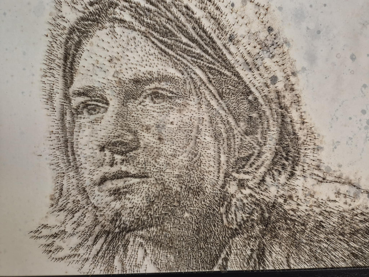 Kurt Cobain – Nirvana Portrait by George Wolberg | Steel Pin Art on Canvas