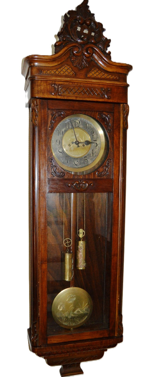 ANTIQUE ORIGINAL GUSTAV BECKER WALL CLOCK HUGE 143 CM VIENNA REGULATOR