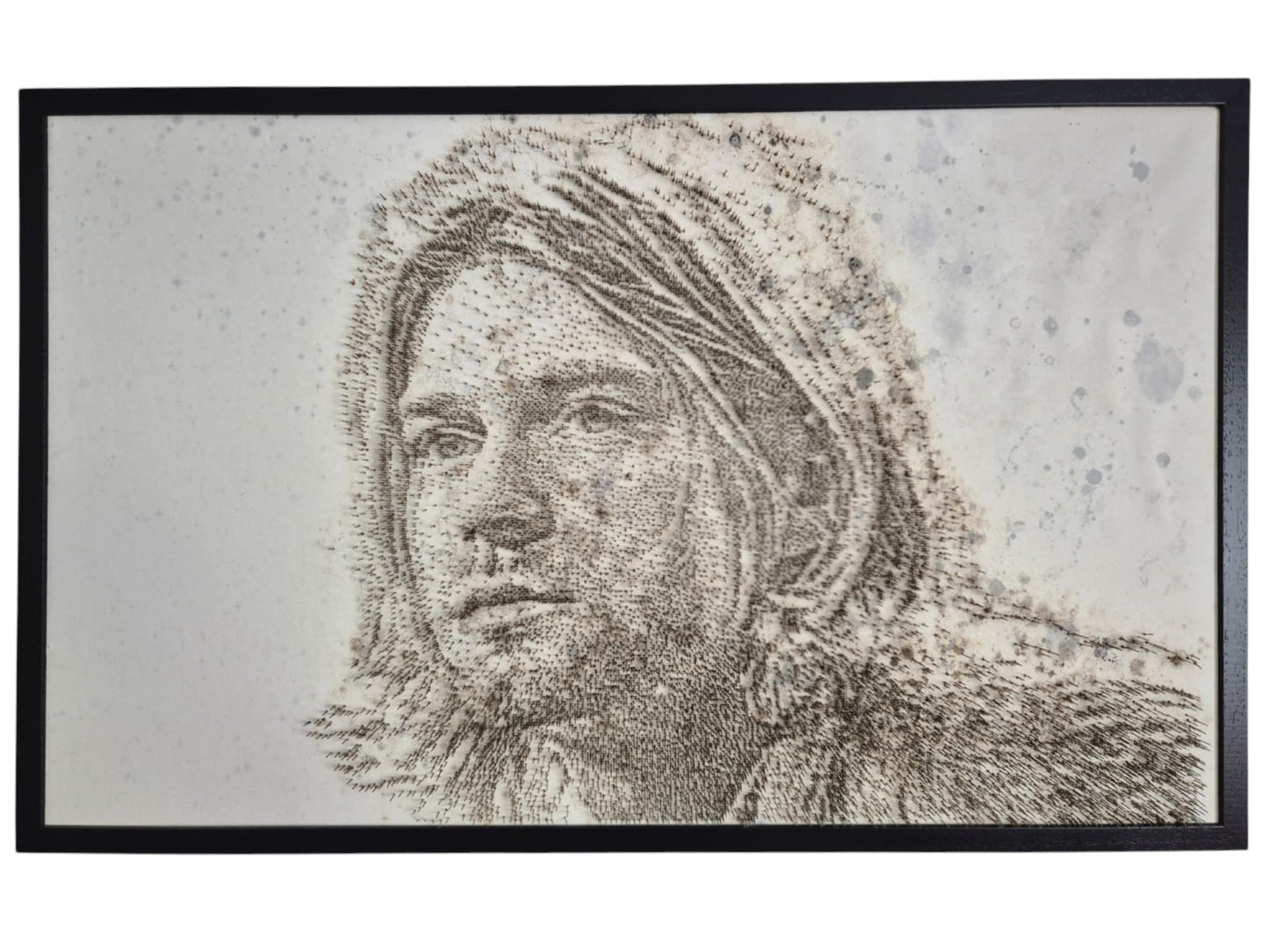 Kurt Cobain – Nirvana Portrait by George Wolberg | Steel Pin Art on Canvas