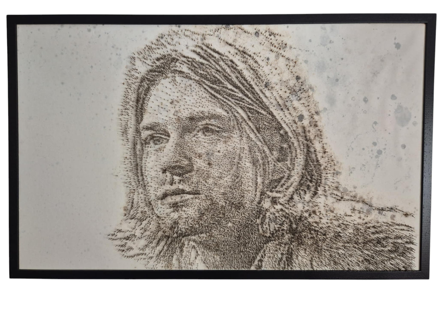Kurt Cobain – Nirvana Portrait by George Wolberg | Steel Pin Art on Canvas