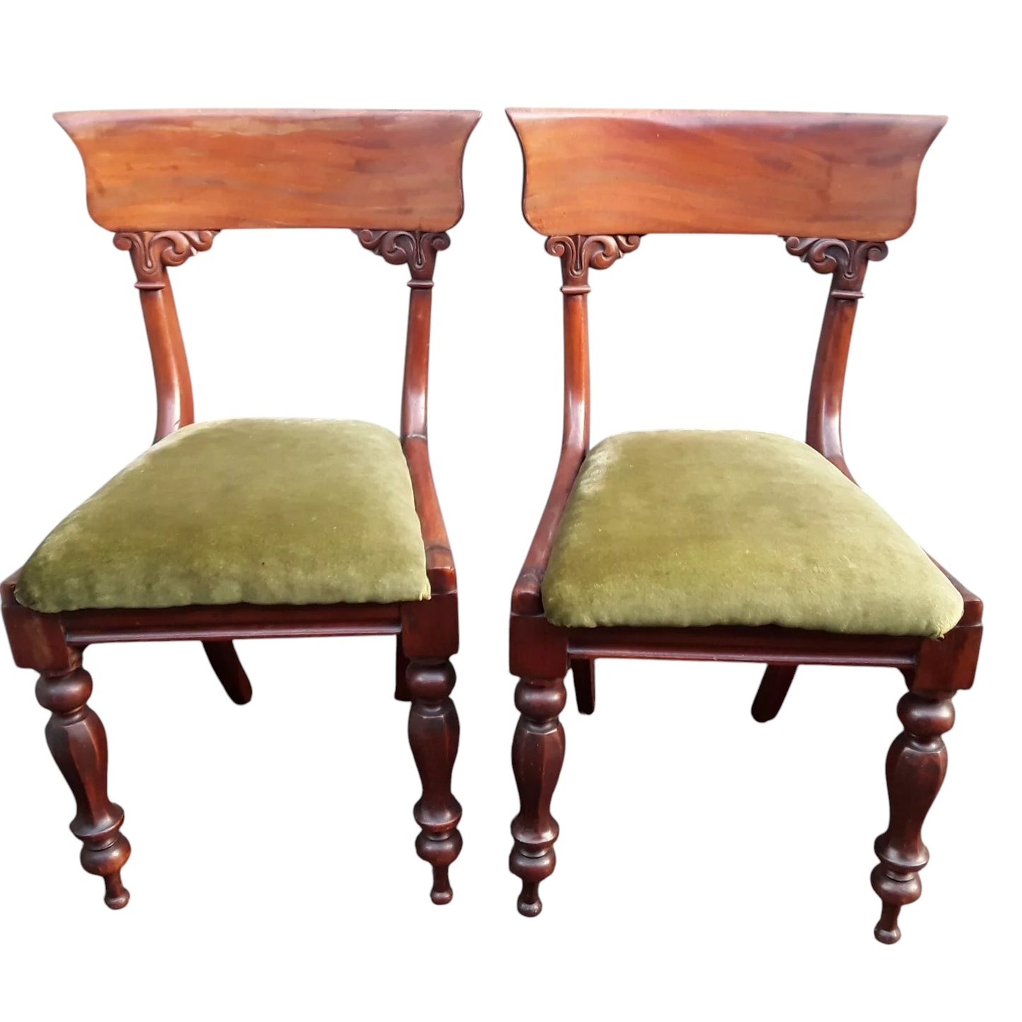 Antique William IV Mahogany Dining Chairs | English 19th Century Pair