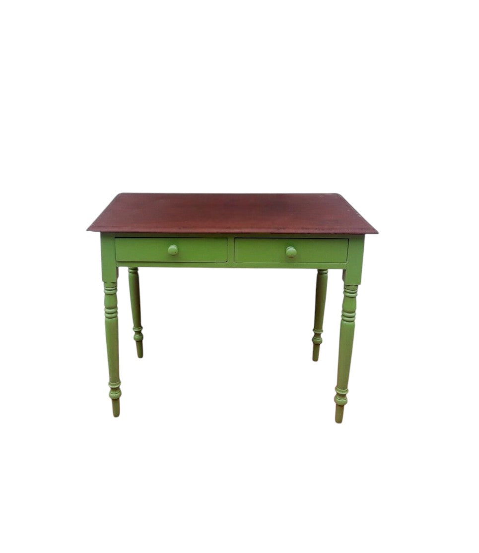 Painted Victorian Mahogany Console / Side Table with Drawers