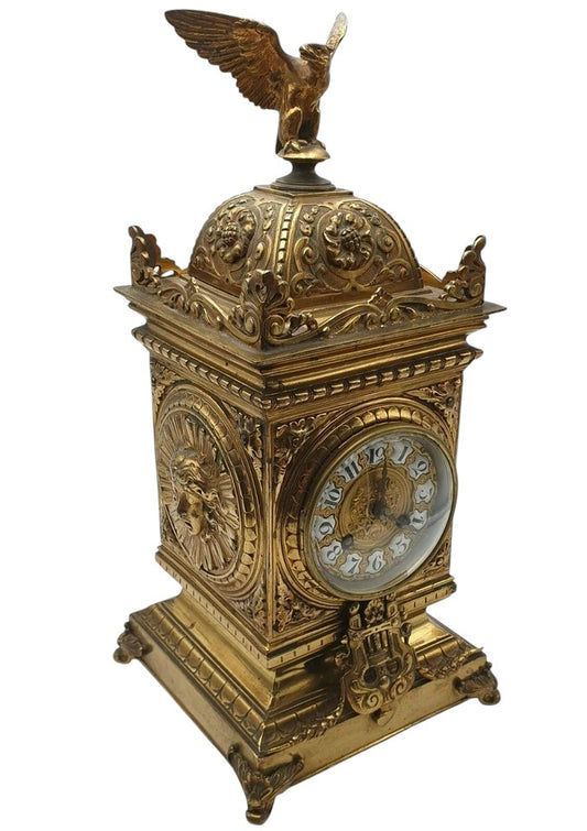 Japy Frères Gilt Brass Mantel Clock – French Louis XVI Style, Circa 1870