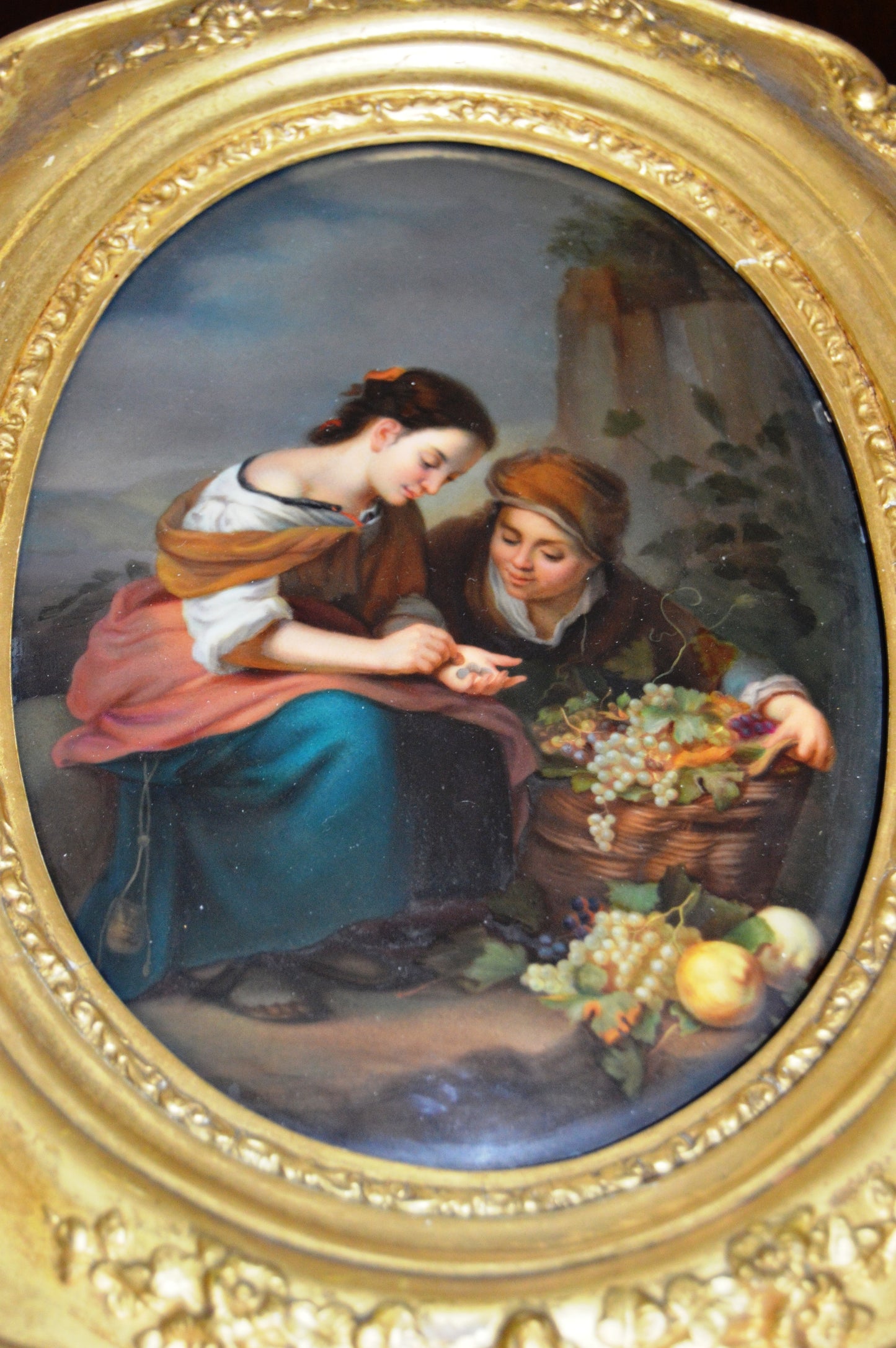 KPM Berlin Porcelain Plaque — The Little Fruit-Seller, 19th Century