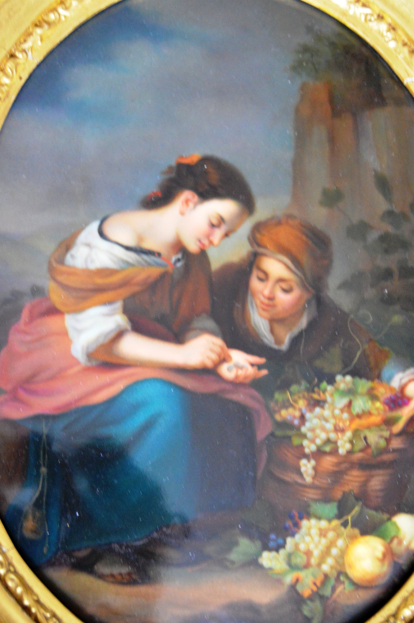 KPM Berlin Porcelain Plaque — The Little Fruit-Seller, 19th Century