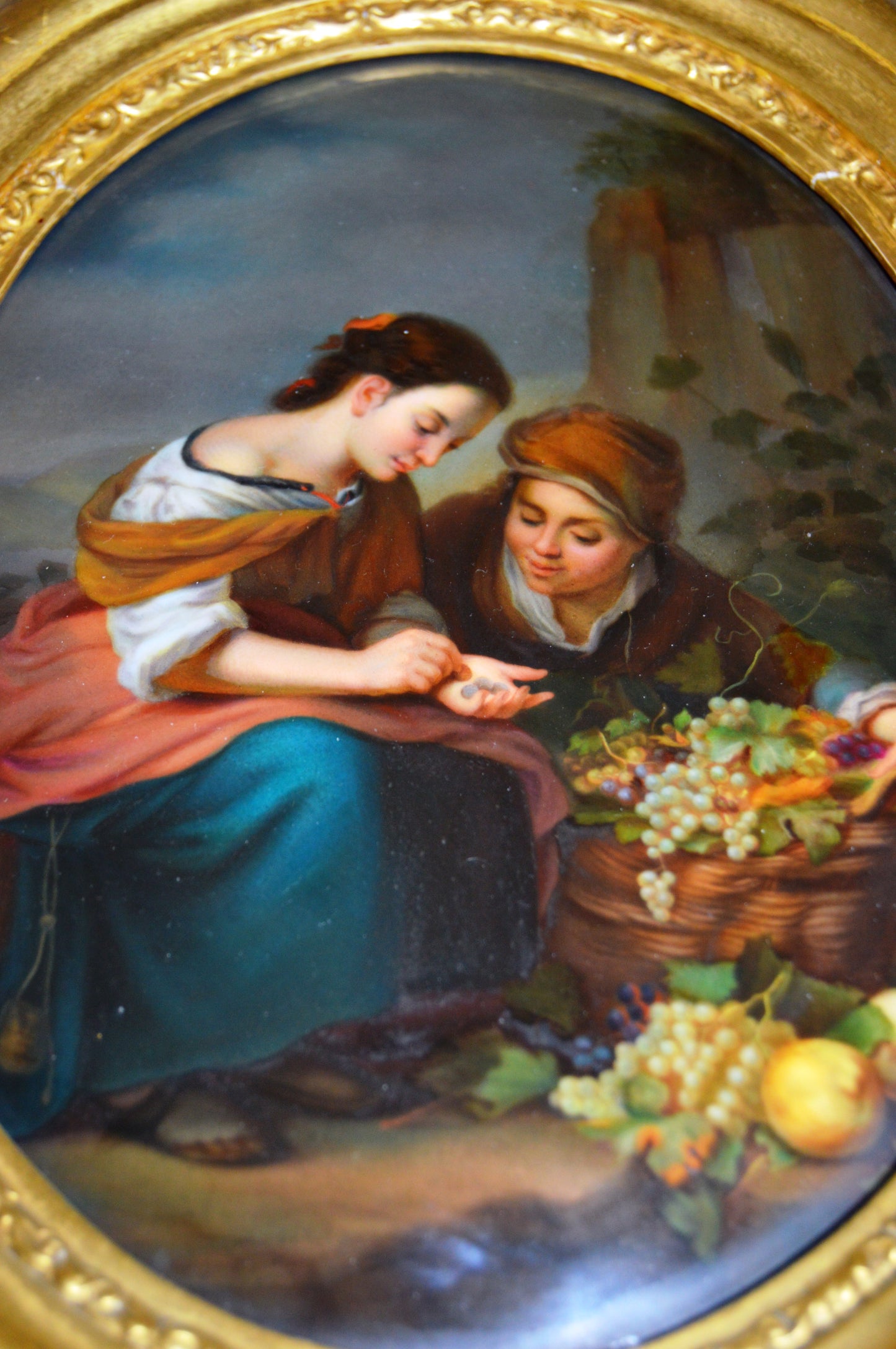 KPM Berlin Porcelain Plaque — The Little Fruit-Seller, 19th Century