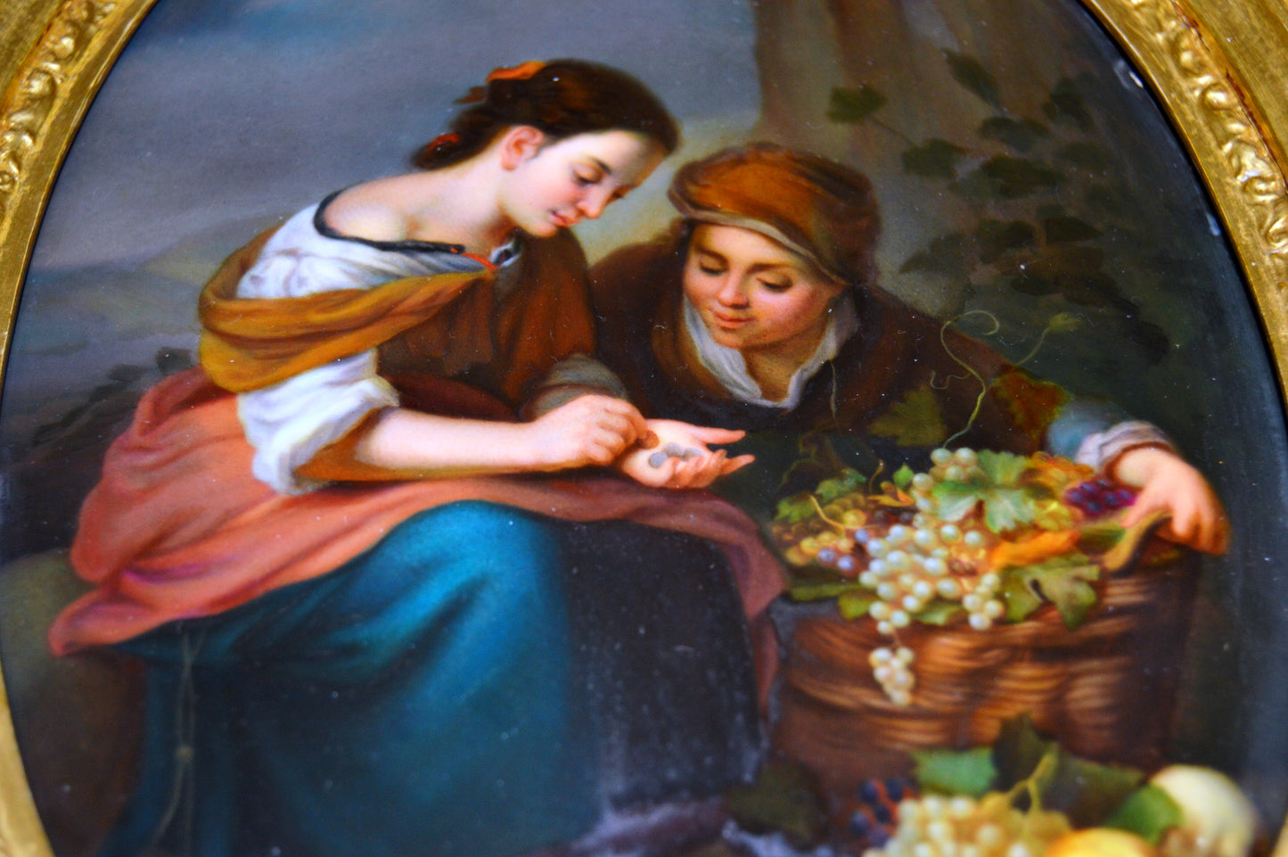 KPM Berlin Porcelain Plaque — The Little Fruit-Seller, 19th Century