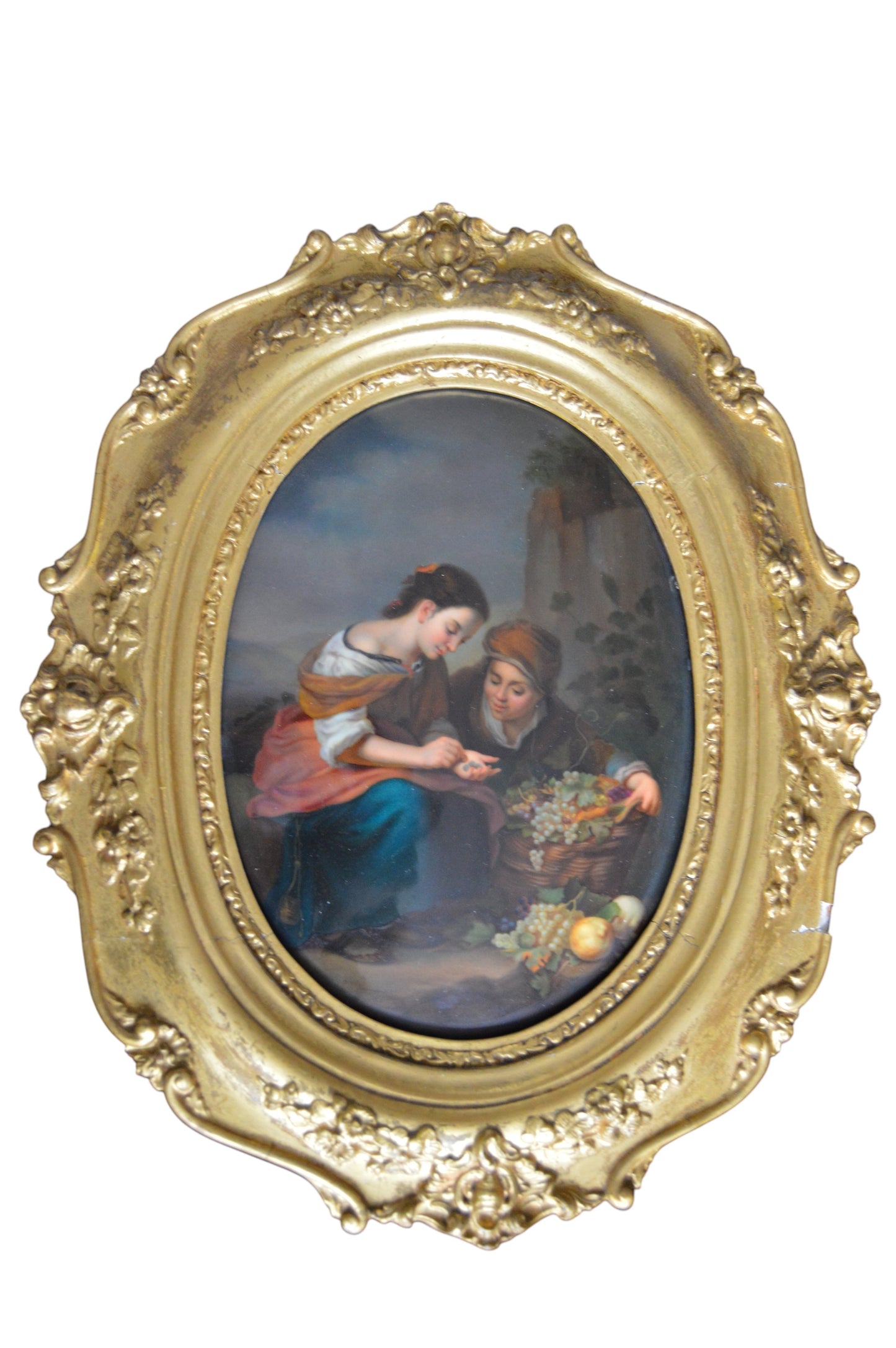 KPM Berlin Porcelain Plaque — The Little Fruit-Seller, 19th Century