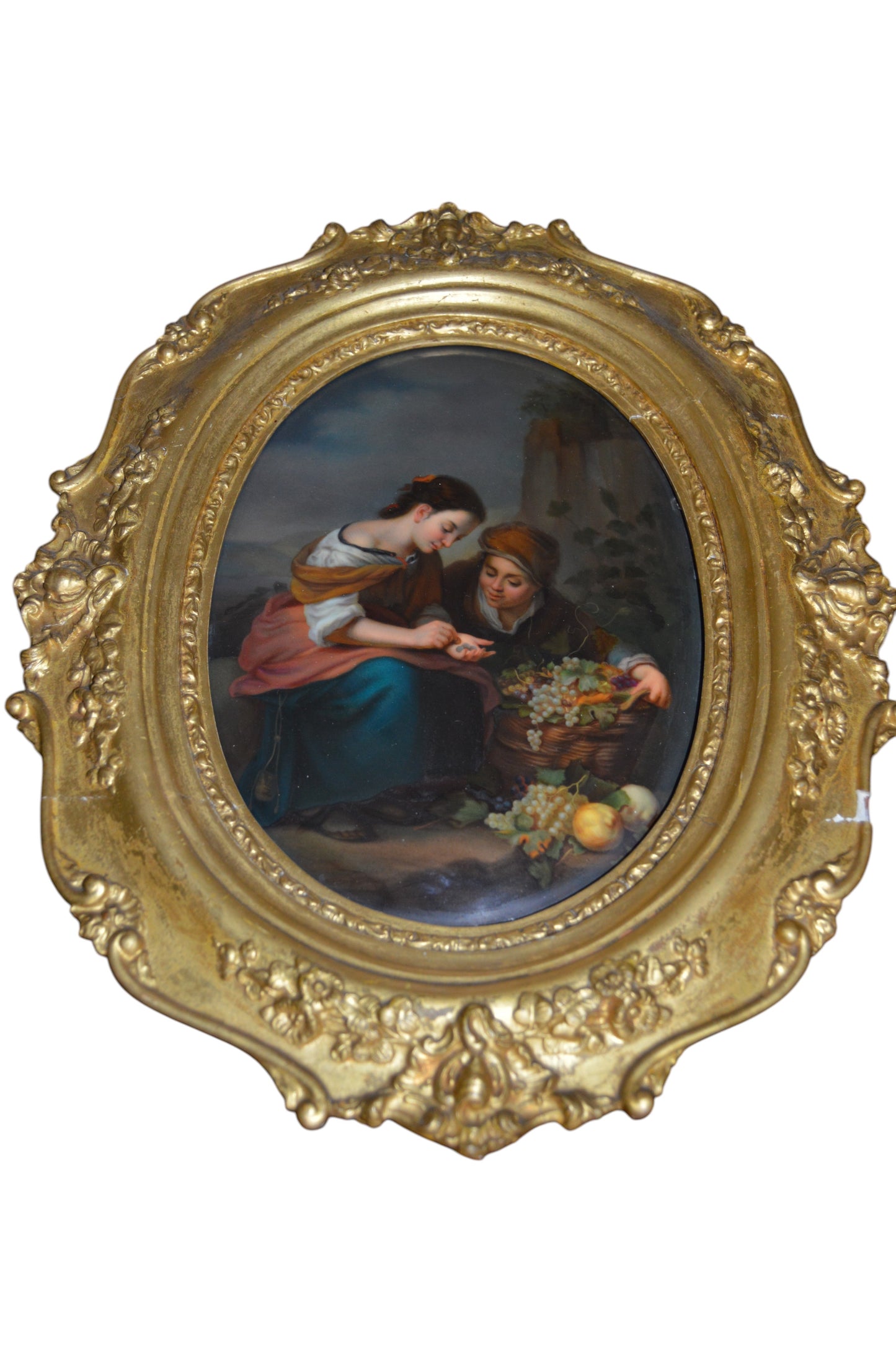 KPM Berlin Porcelain Plaque — The Little Fruit-Seller, 19th Century