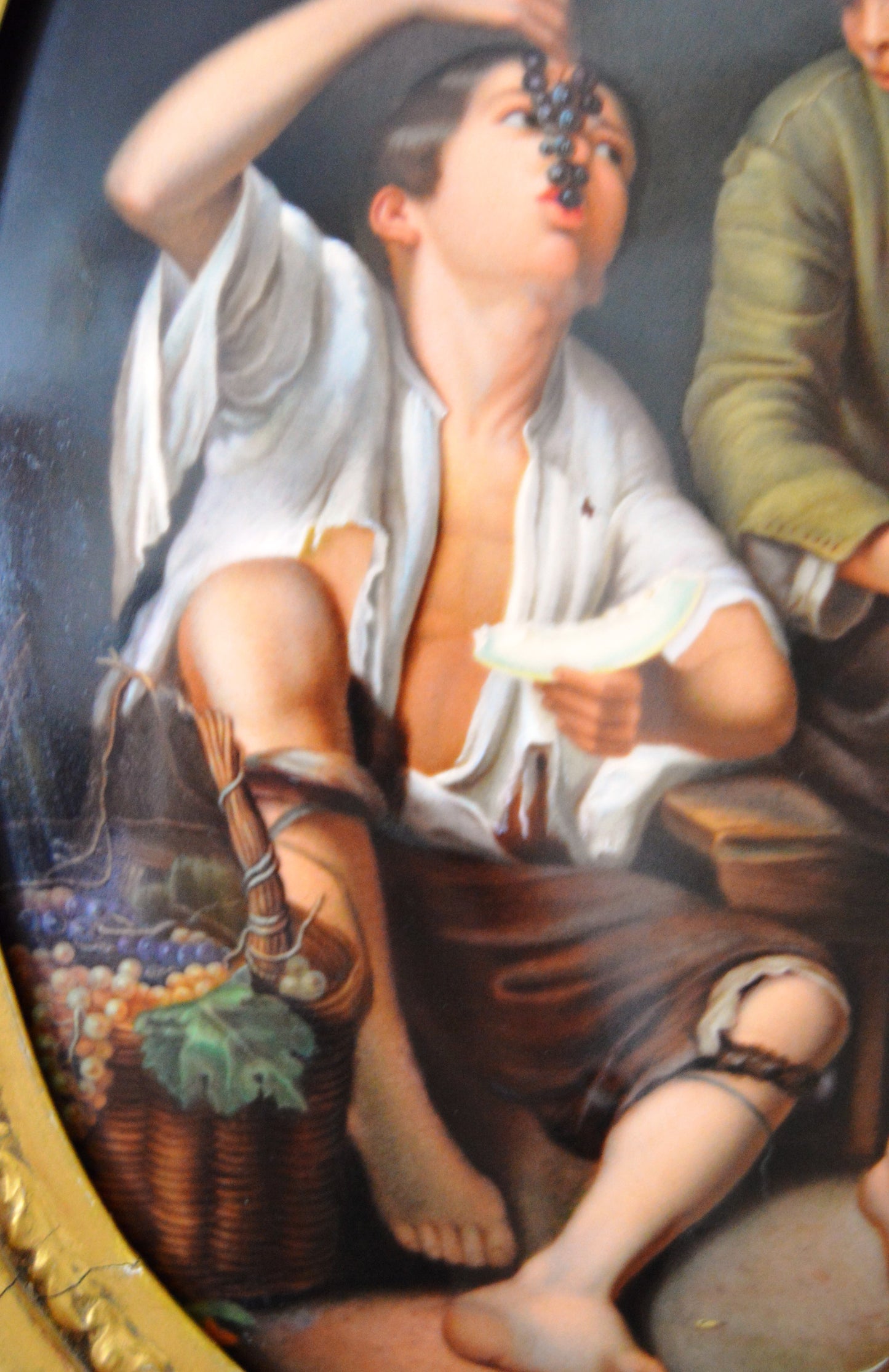 KPM / Meissen Porcelain Plaque — The Grape and Melon Eaters, 19th Century