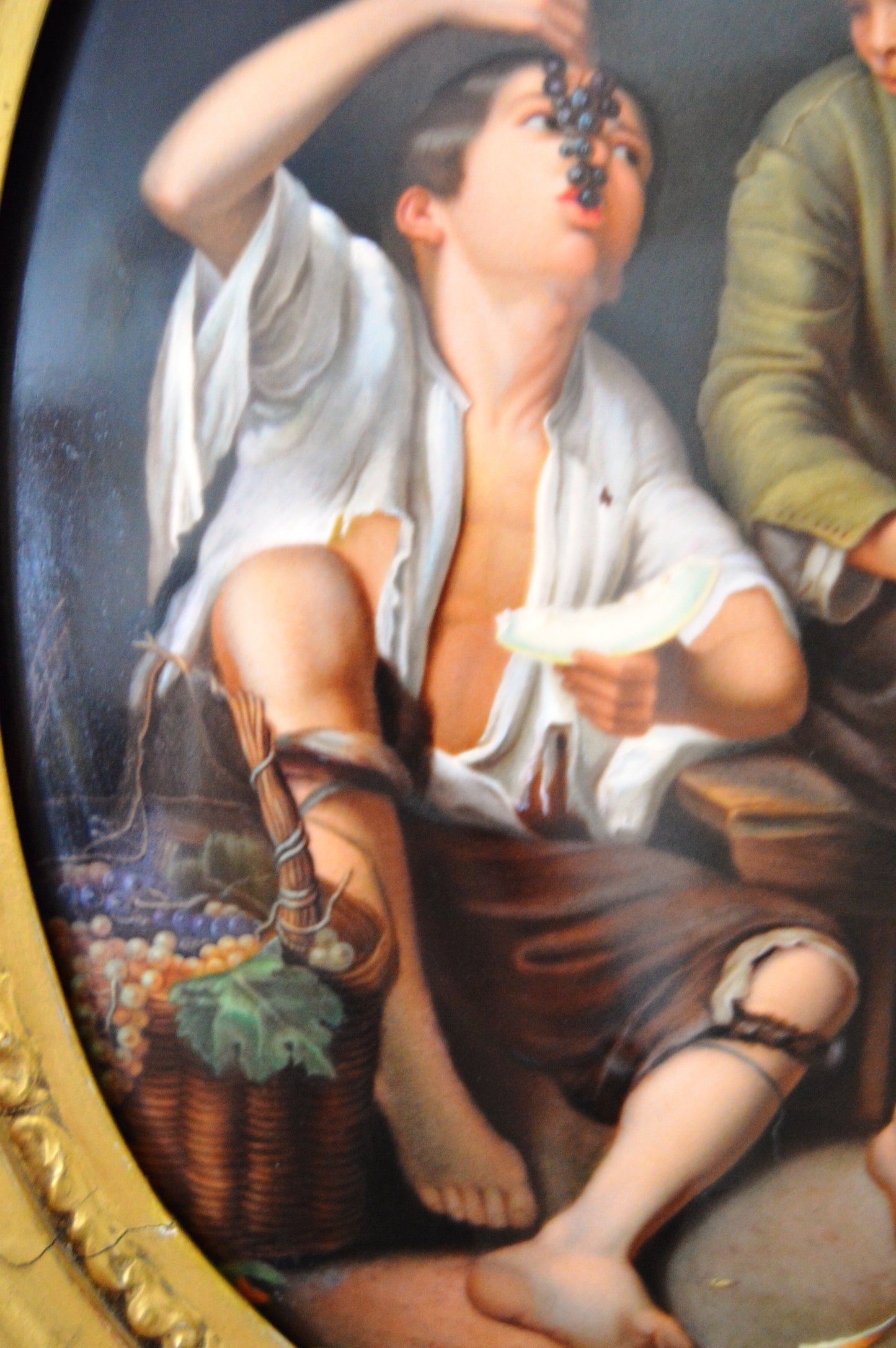 KPM / Meissen Porcelain Plaque — The Grape and Melon Eaters, 19th Century
