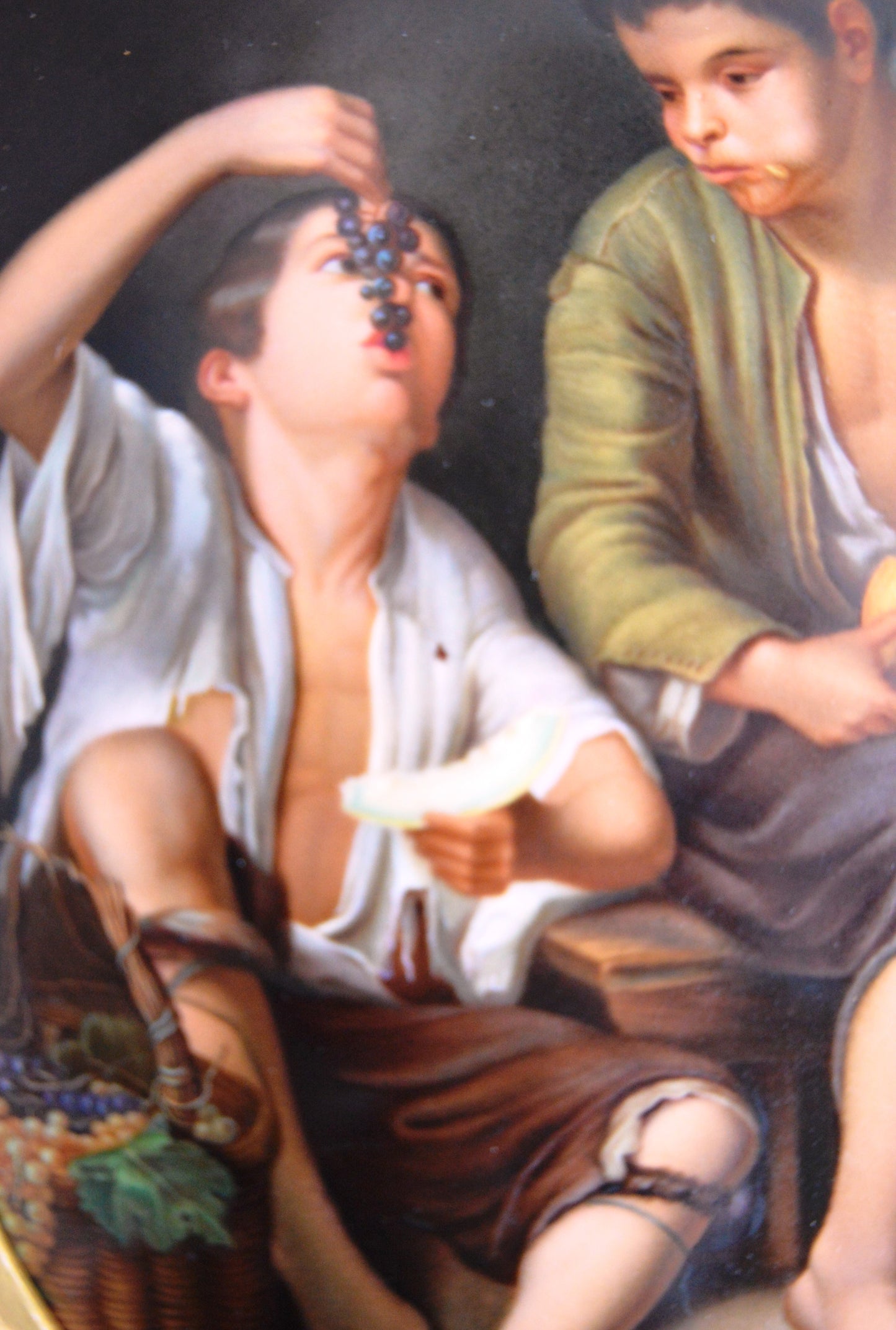 KPM / Meissen Porcelain Plaque — The Grape and Melon Eaters, 19th Century