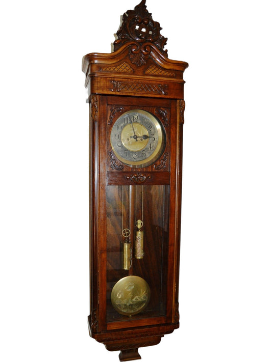 ANTIQUE ORIGINAL GUSTAV BECKER WALL CLOCK HUGE 143 CM VIENNA REGULATOR