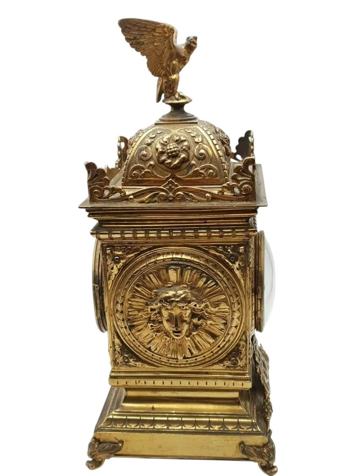 Japy Frères Gilt Brass Mantel Clock – French Louis XVI Style, Circa 1870