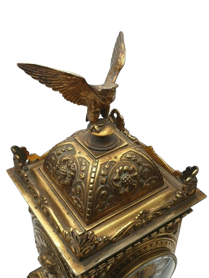 Japy Frères Gilt Brass Mantel Clock – French Louis XVI Style, Circa 1870