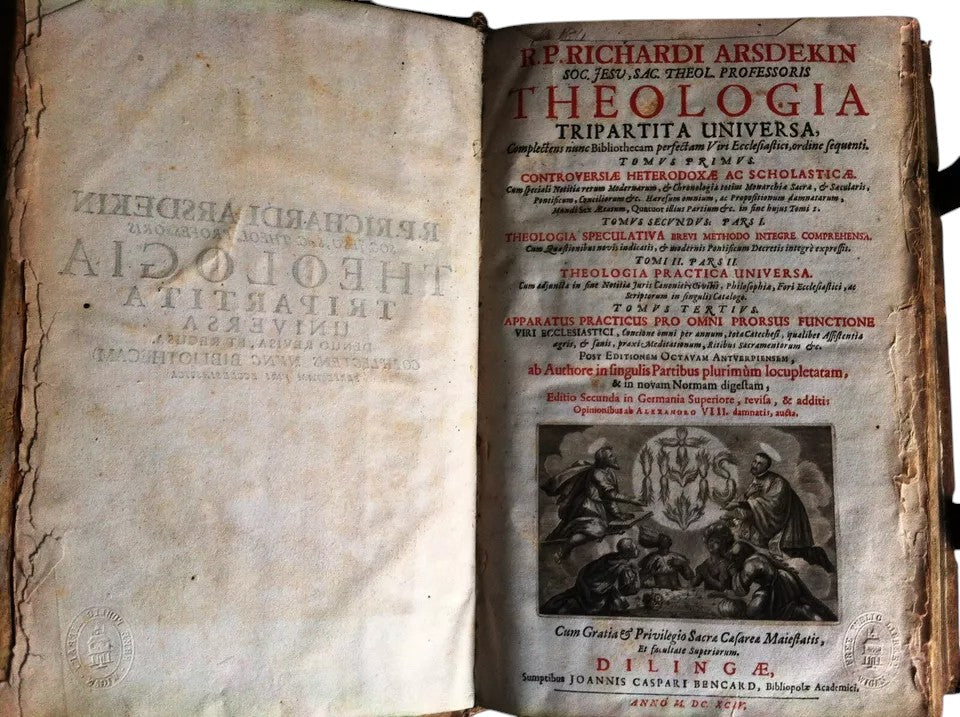 1694 Theologia Tripartita Universa – Richardi Arsdekin, Original Antique Theological Volume