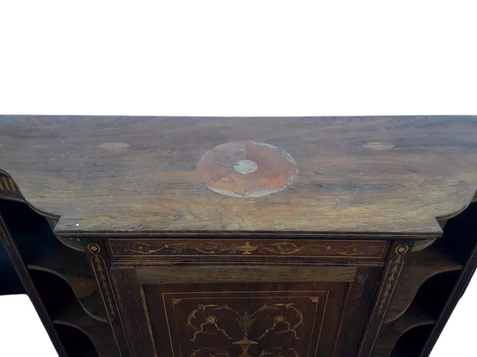 Edwardian Rosewood Credenza with Neoclassical Inlay – Antique Cabinet