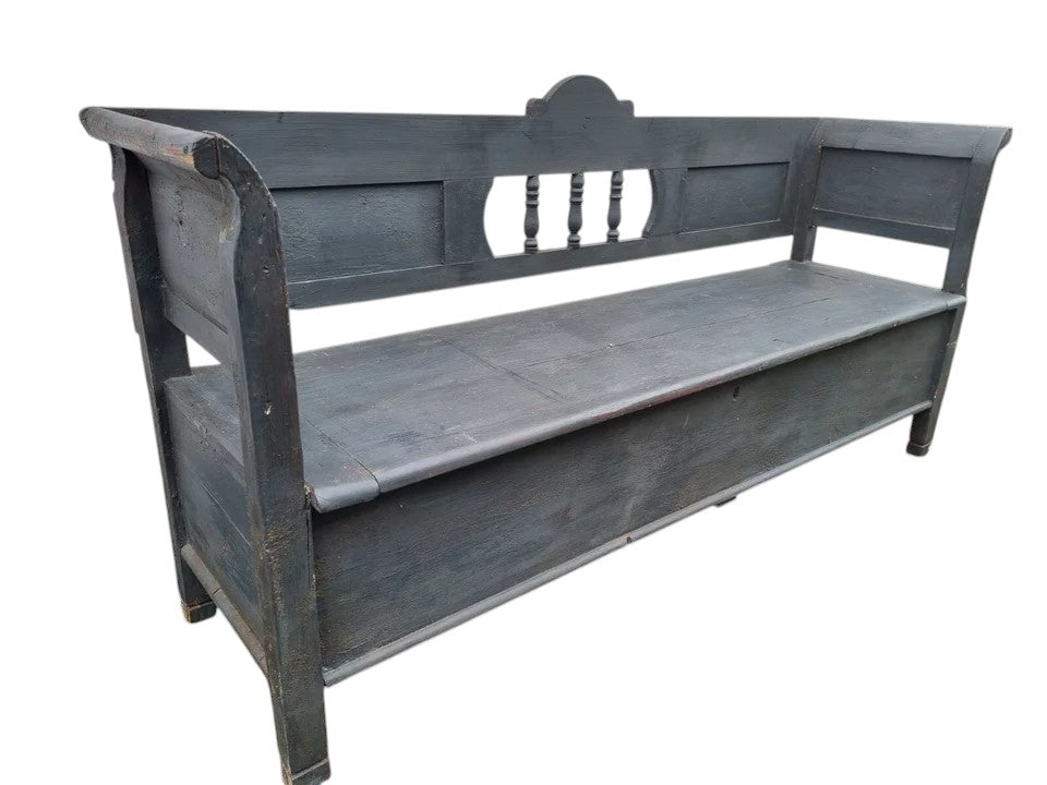 Early 20th Century Eastern European Farmhouse Bench