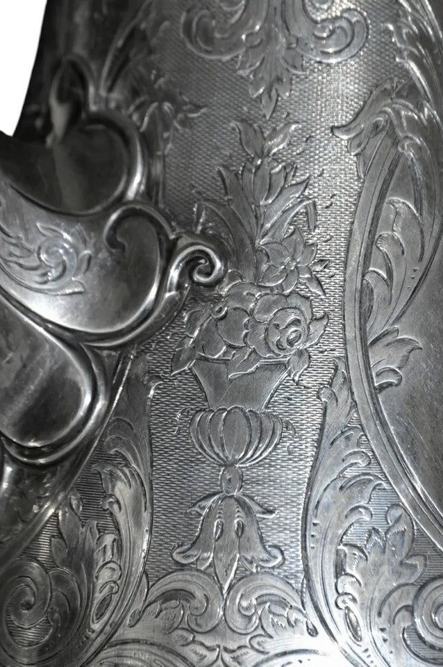 Victorian Solid Silver Engraved Coffee/Tea Pot & Milk Jug – Edward & John Barnard, London 1872