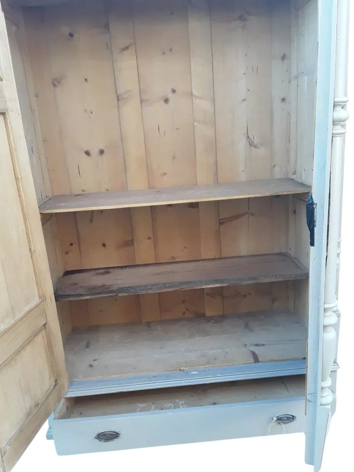 Antique Pine Wardrobe – Farmhouse Elegance
